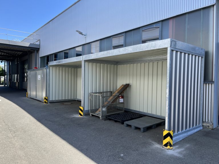 Materiallagerplatz bei einem Gewerbebetrieb