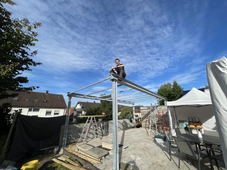 Mitarbeiter in der Höhe